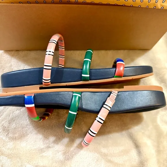 NWT Charlotte Stone Dolly Strappy Slide Sandals