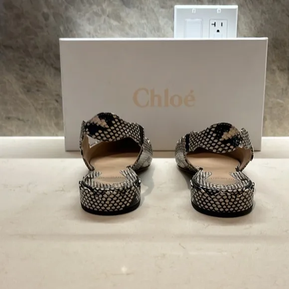 NWT!  Chloe Slingback Ballet Flats, 38.5