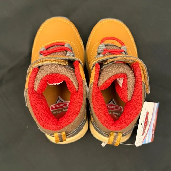 NWT Disney Car’s Brown and Red Lightning McQueen Boots Size 6