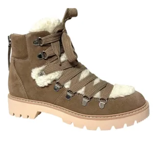 NWT DOLCE VITA Pacen Faux Shearling Trim Suede Ankle Boots 6.5