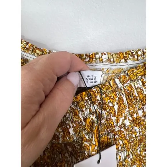 NWT Faithfull The Brand La Romarine La Medina Paisley Midi Dress Multicolor