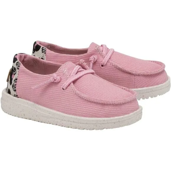 NWT Hey Dude Girl's Wendy Lace-Up Loafers - Size 5 T, Funk Bubblegum