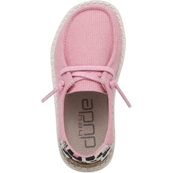 NWT Hey Dude Girl's Wendy Lace-Up Loafers - Size 5 T, Funk Bubblegum