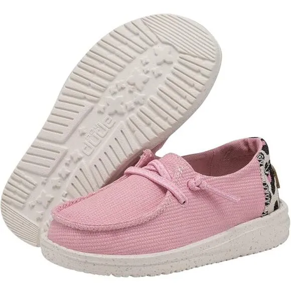 NWT Hey Dude Girl's Wendy Lace-Up Loafers - Size 5 T, Funk Bubblegum