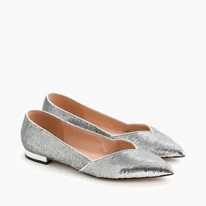 NWT J. Crew Gwen flats with glittery sequins