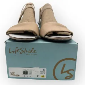 NWT LifeStride Womens Yolo Soft System Wedge Sandals Tender Taupe Size 11M