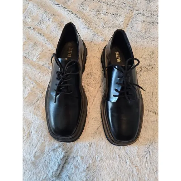 NWT Maeve Square-Toe Black Leather Loafers - 40 EU (9.5 US-10 US)