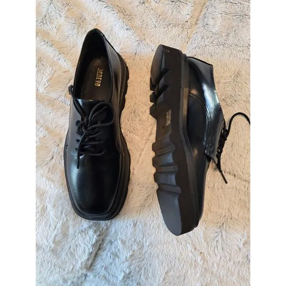 NWT Maeve Square-Toe Black Leather Loafers - 40 EU (9.5 US-10 US)