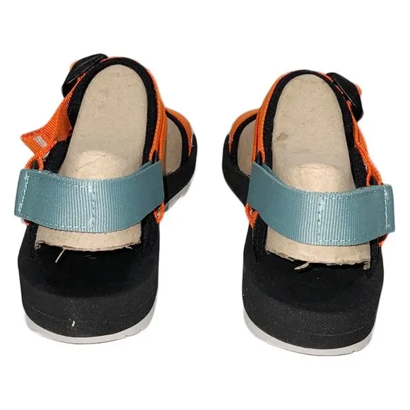 NWT MERRELL MSRP $84.99 MEN'S BLACK EXUBERANCE ORANGE ALPINE STRAP SANDALS