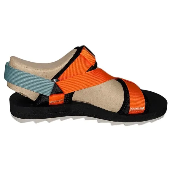 NWT MERRELL MSRP $84.99 MEN'S BLACK EXUBERANCE ORANGE ALPINE STRAP SANDALS