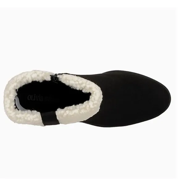 NWT OLIVIA MILLER COZY SHERPA Faux Shearling Chunky Platform BOOTS