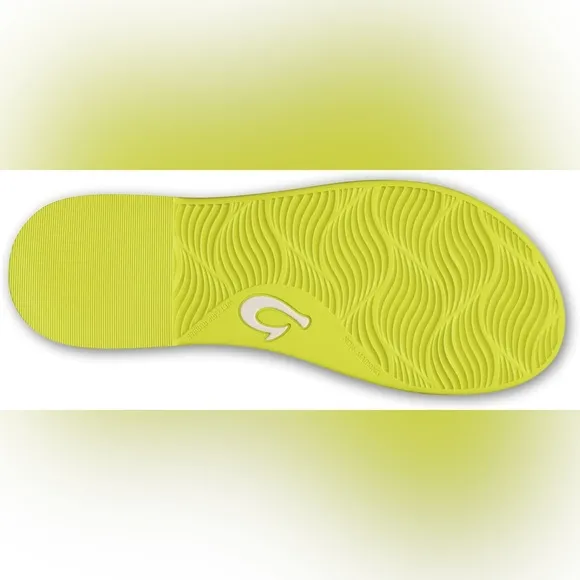 NWT-OLUKAI- Aka Sandals in citron lime green- women Size 7