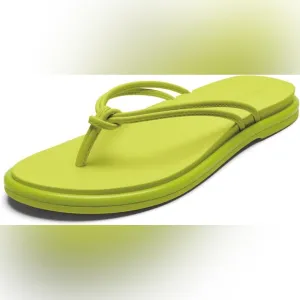 NWT-OLUKAI- Aka Sandals in citron lime green- women Size 7