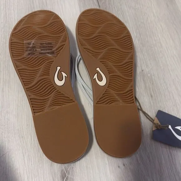 NWT- OLUKAI- Women's Aka Sandals- IRIDESCENT/VAPOR- Size 7