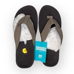 NWT Reef Mens Ortho-Spring Arch Support Flip Flop Sandals Brown Size 9