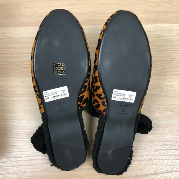 NWT Schutz Pompey Genuine Calf Hair Slingback Flat