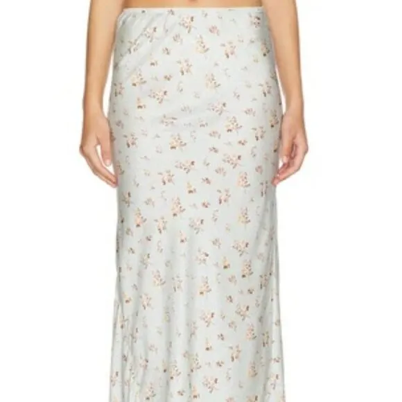 NWT Spell Fleur Bias Skirt – Teapot Blue – Size S