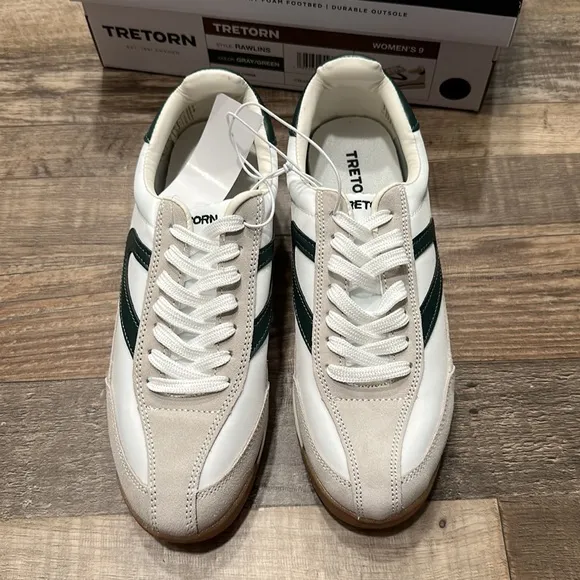 NWT • Tretorn • Rawlins Green/Grey sneakers