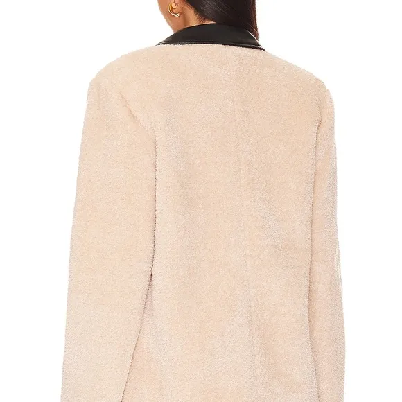 NWT WeWoreWhat Faux Fur Vegan Leather Blazer | REVOLVE