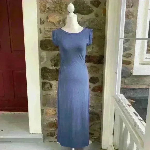 NWT White House Black Market Sleeveless Smocked Slub Maxi Dress $120 Womens XS