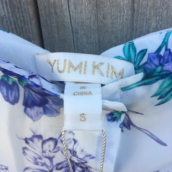 NWT Yumi Kim Boardwalk Floral Print Midi Dress Blue White S