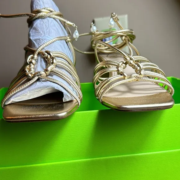 NWTIB - Sam Edelman Women's Westley Sandal, Heeled Sandal, Gold - Size 7 😍😍