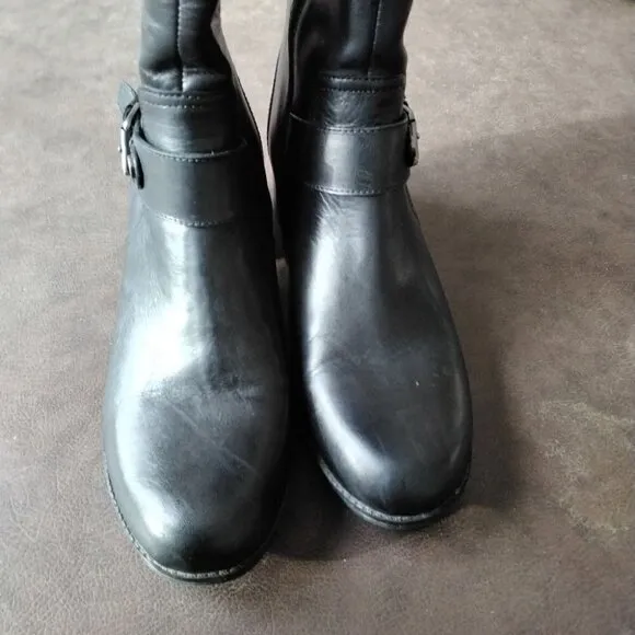 NWTs ~ Worn Once in the House! Bandolino Leather Boots - size 8 1/2