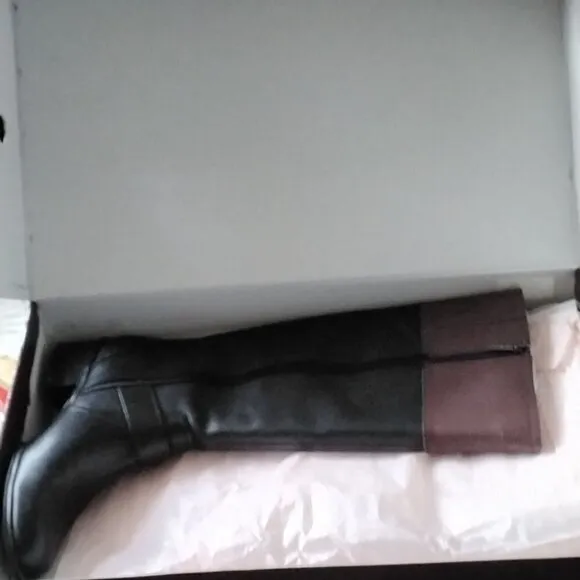 NWTs ~ Worn Once in the House! Bandolino Leather Boots - size 8 1/2