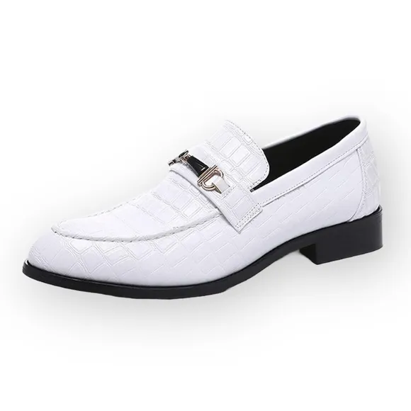 NXY Men's White Dress Shoes Oxford Classic Modern Formal Business Loafer Shoes