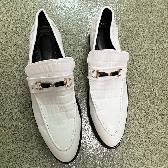 NXY Men's White Dress Shoes Oxford Classic Modern Formal Business Loafer Shoes