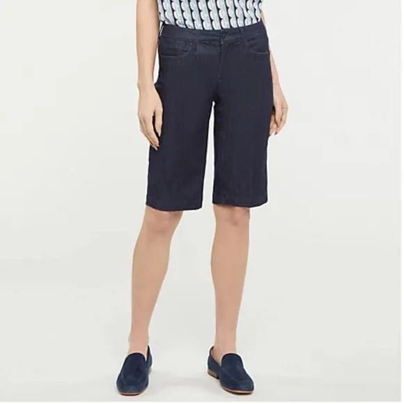 NYDJ Tailored Denim Bermuda Shorts in Lightweight Rinse