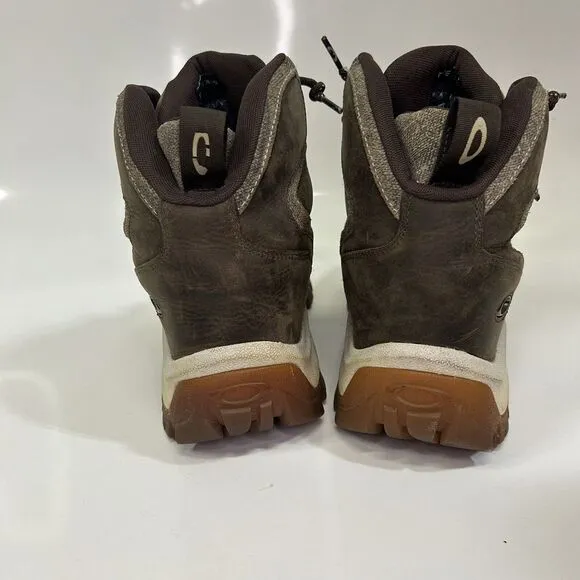 OAKLEY TACTICAL FIELD GEAR BOOTS THERMOLITES US8 Brown Leather Waterproof Hiking