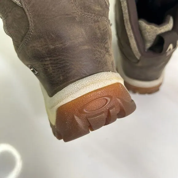 OAKLEY TACTICAL FIELD GEAR BOOTS THERMOLITES US8 Brown Leather Waterproof Hiking