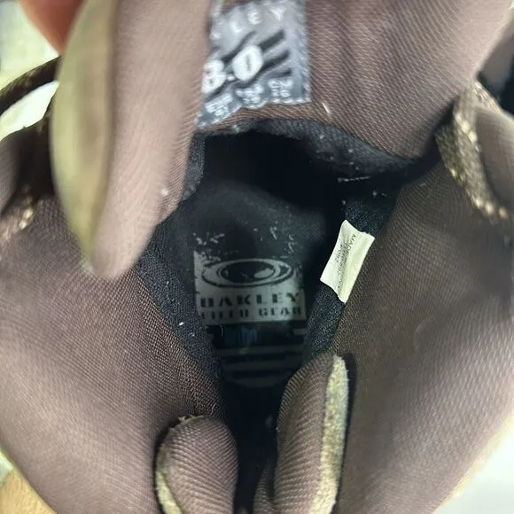 OAKLEY TACTICAL FIELD GEAR BOOTS THERMOLITES US8 Brown Leather Waterproof Hiking