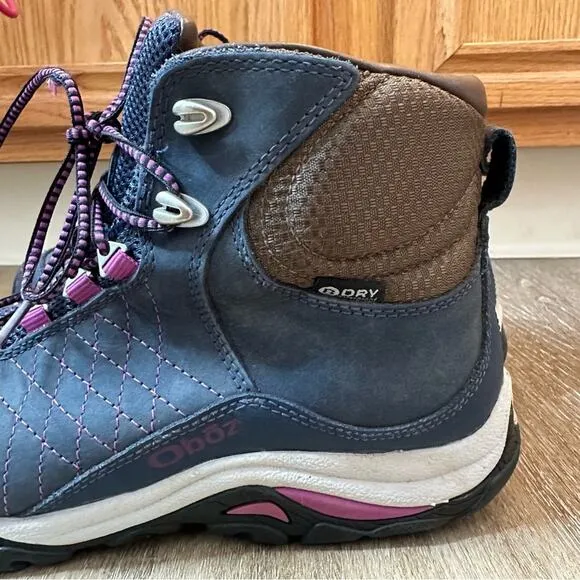 Oboz Sapphire Mid Waterproof Lace Hiking Boots 8