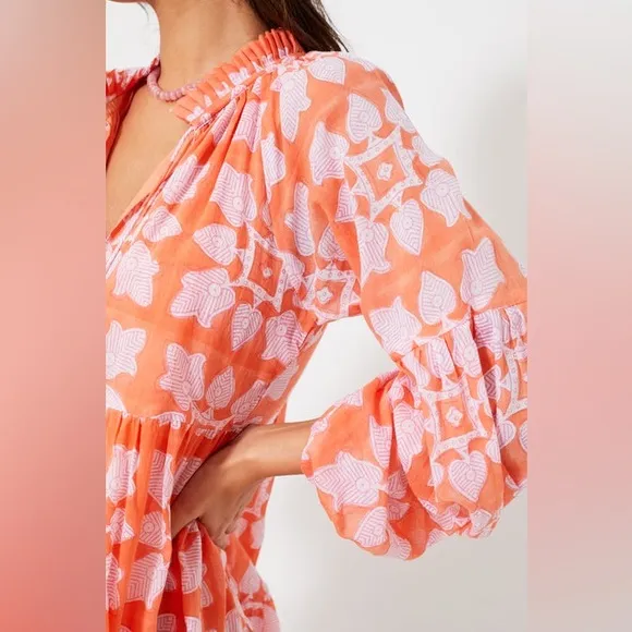 Oliphant Exclusive Tigerlily Balloon Sleeve Short Dress