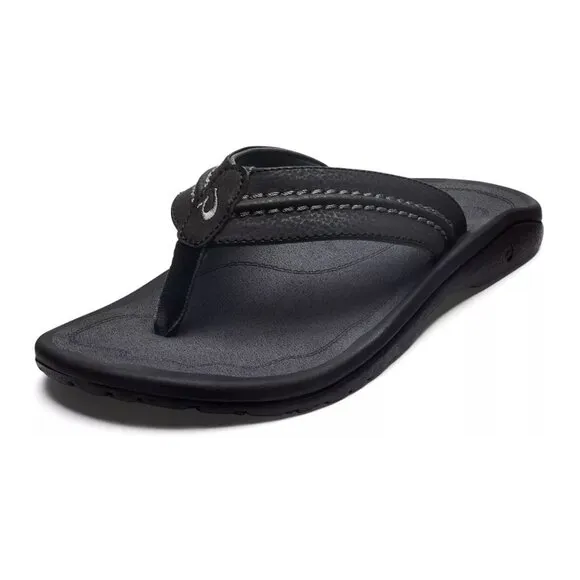 OLUKAI HOKUA WATER RESISTANT Sandals HOKUA-10161 BLACK DARK SHADOW