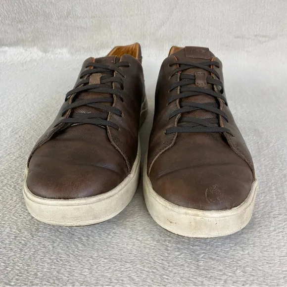 Olukai Lae'ahi Li 'Ili Mens Casual Sneakers Sz 13 Brown Leather Drop Heel Shoes