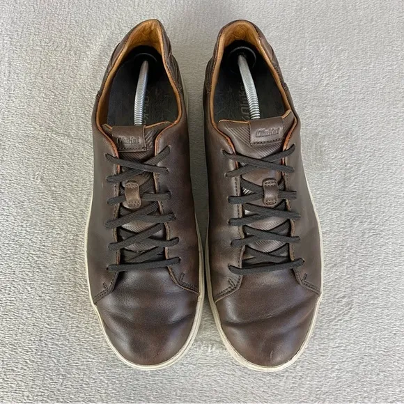 Olukai Lae'ahi Li 'Ili Mens Casual Sneakers Sz 13 Brown Leather Drop Heel Shoes