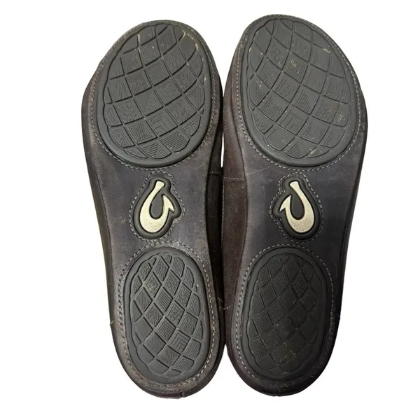 Olukai Men’s Kulana Leather Brown Loafer shoes Size 9