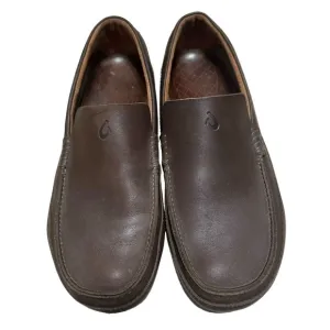 Olukai Men’s Kulana Leather Brown Loafer shoes Size 9