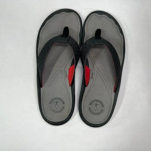 OluKai Men's Size 13.5 Awiki Hawaiian Lifeguard Association Beach Sandals