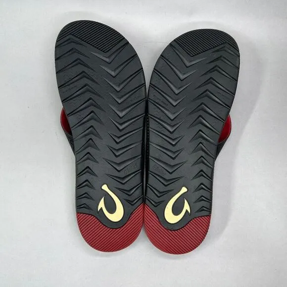 OluKai Men's Size 13.5 Awiki Hawaiian Lifeguard Association Beach Sandals