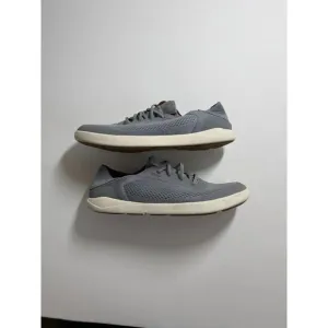 Olukai Moku Pae Shoes Sneakers Men's 10 Gray Mesh Slip On Casual Boat Loafers