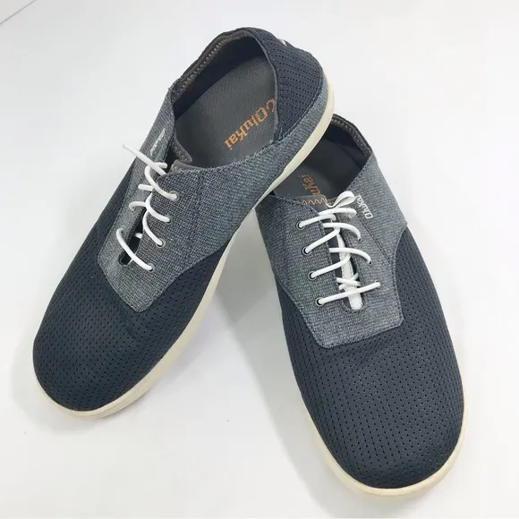 Olukai Nohea Moku Lightweight Mesh Slip On Deck Loafers in Dark Shadow Gray