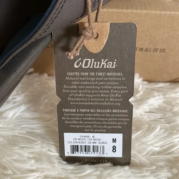 Olukai Ohana Brown Mens Flip Flop Sandals
