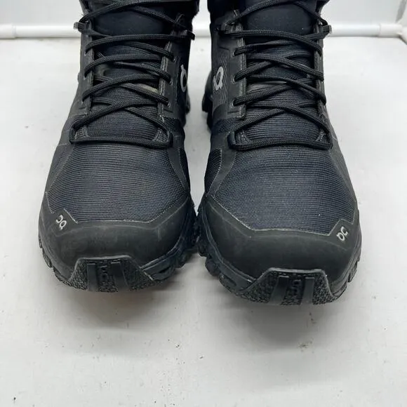 On Cloud Boots Womens 9.5 Cloudrock Waterproof Black Missiongrip Hiking Shoes