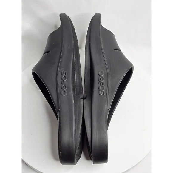 Oofos OOahh Sport Slide Mens Size 12 Womens 14 Black Oofoam Arch Support Sandals