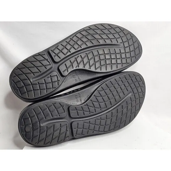Oofos OOahh Sport Slide Mens Size 12 Womens 14 Black Oofoam Arch Support Sandals