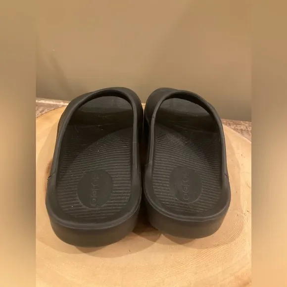 Oofos OOahh Sport Slide Mens Sz 5 Womens 7 Black Oofoam Arch Support Sandals NEW
